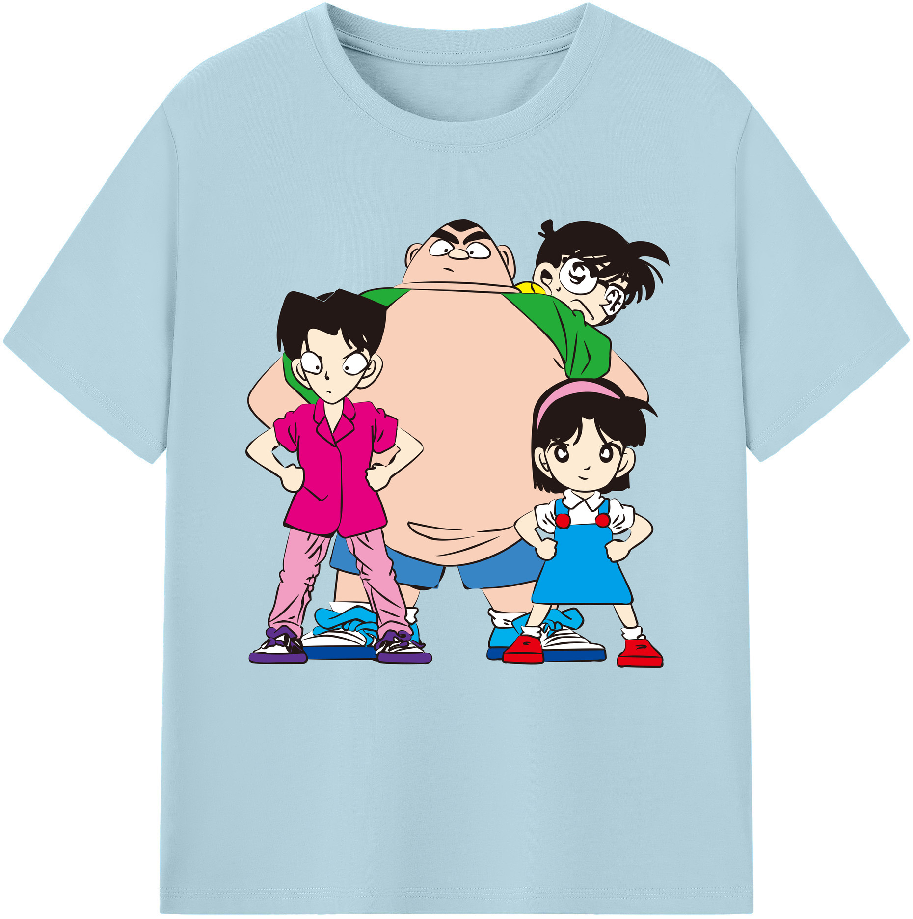 （画像用） 名探偵コナン Detective Conan 綿100％半袖Tシャツ（フロントプリント）